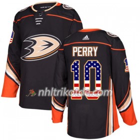 Anaheim Ducks Trikot Corey Perry 10 Adidas 2017-2018 Schwarz USA Flag Fashion Authentic - Herren